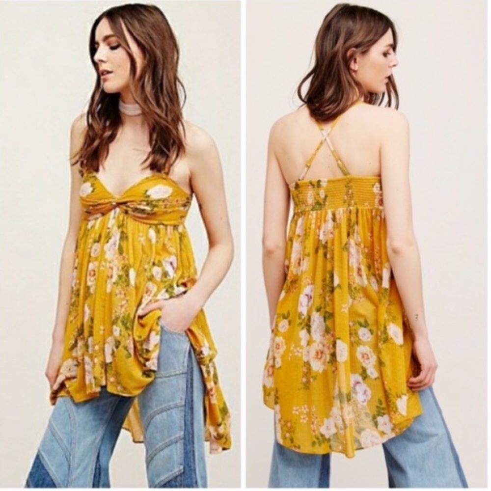Free People | Yellow Mirage Tunic Tank